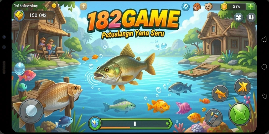 Tangkapan ikan besar di dalam gameplay 182GAME yang menyenangkan.