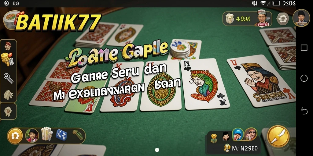 Screenshot gameplay Gaple dari BATIK77 yang menyenangkan.