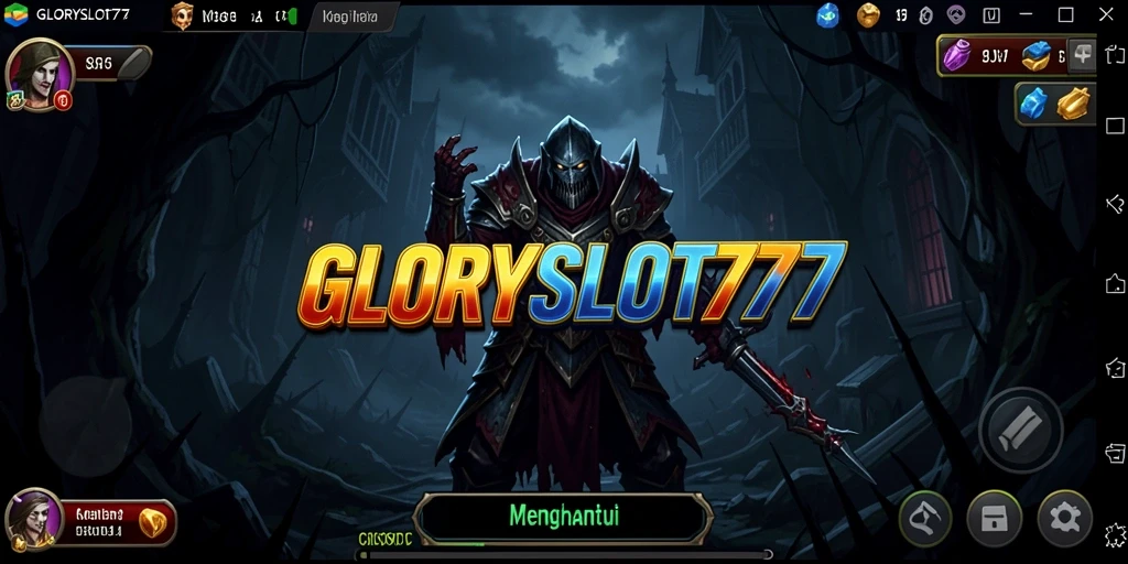 Screenshot menampilkan suasana menegangkan dalam GLORYSLOT777 yang menyeramkan.