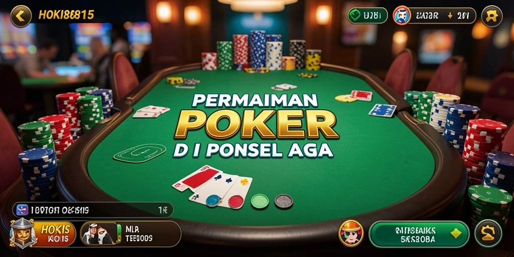 Tampilan gameplay HOKI8815 yang mendebarkan dalam permainan Poker.