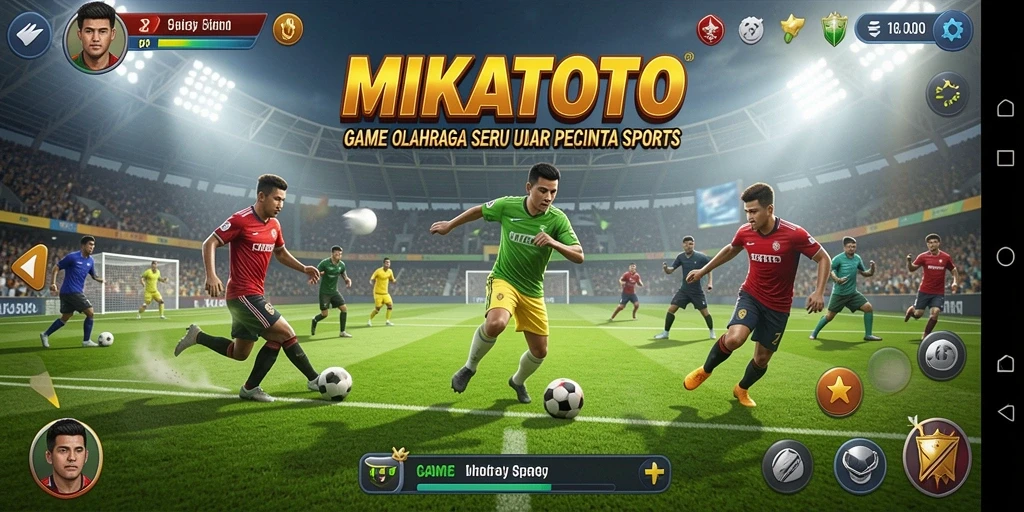 Gameplay MIKATOTO dengan aksi olahraga yang mendebarkan.