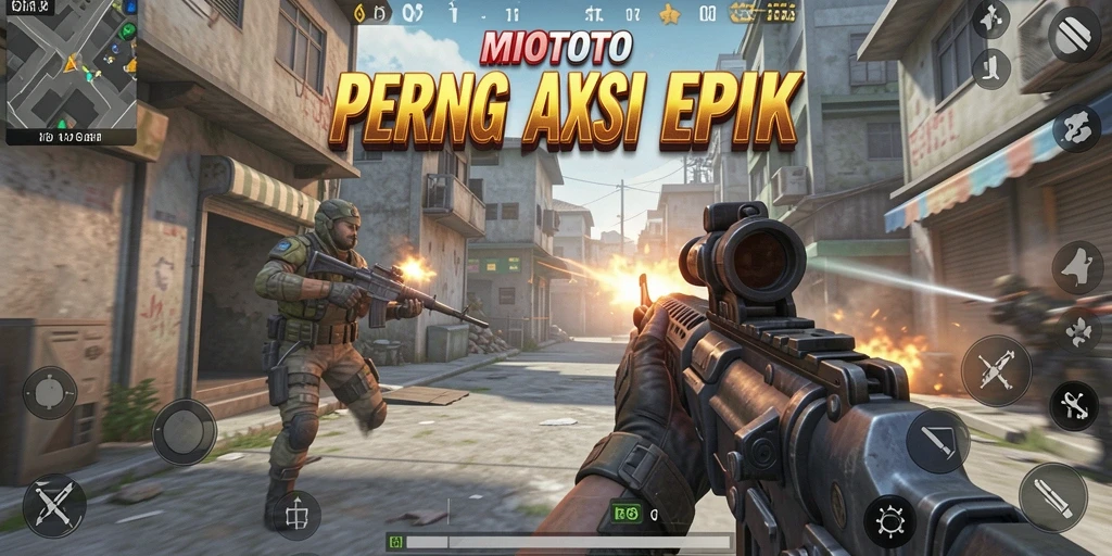 Gameplay intens dan grafis memukau MIOTOTO di battlefield.