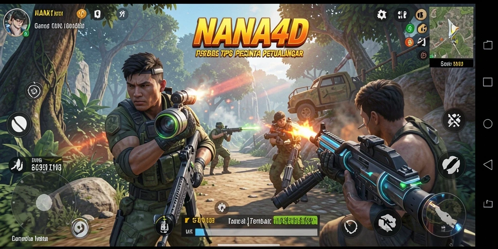 Tampilan gameplay TPS NANA4D yang mendebarkan dan penuh aksi.