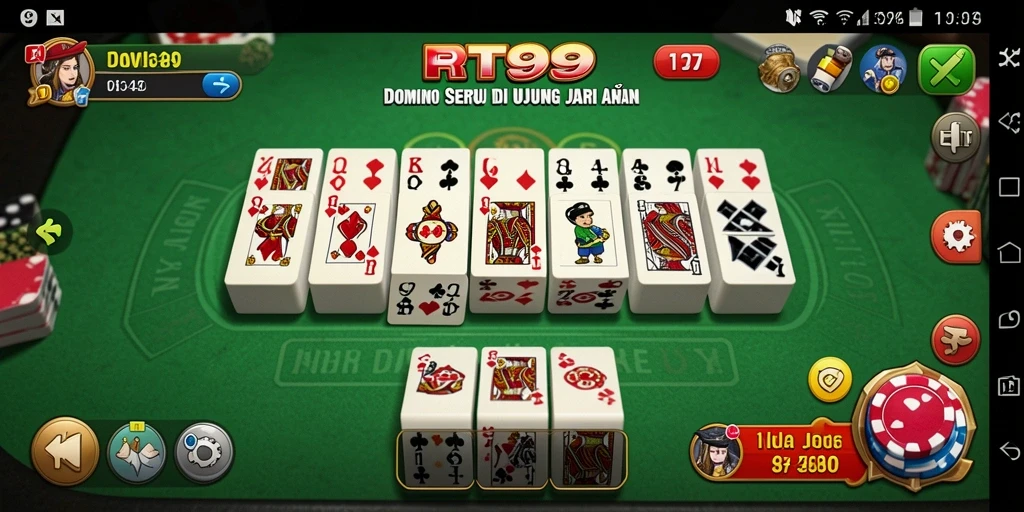 Tampilkan aksi seru dari permainan domino RT99 yang mengasyikkan.