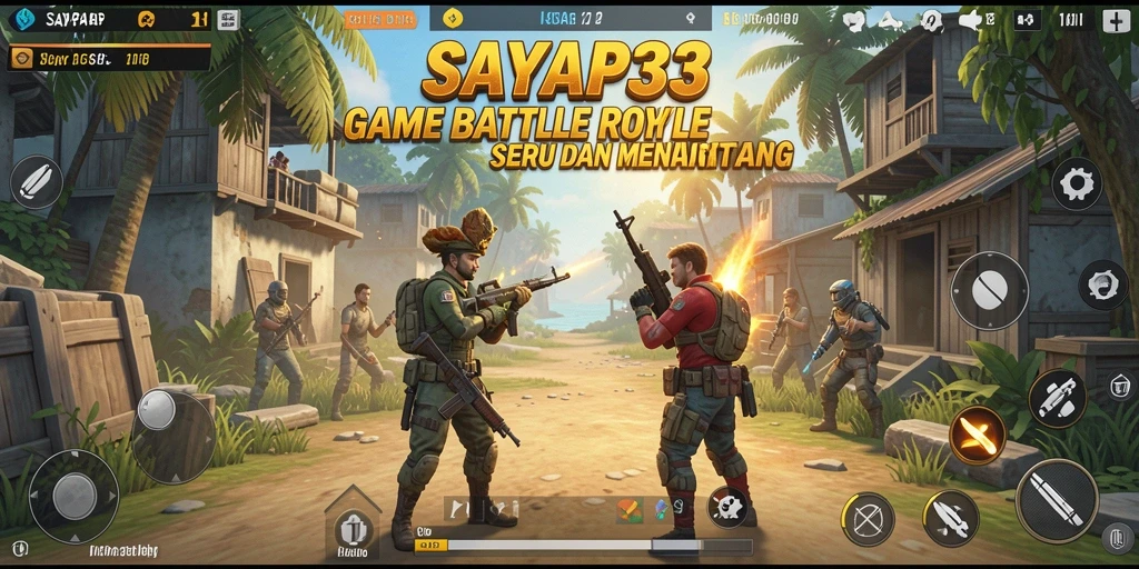 Gameplay SAYAP33 yang intens dan mendebarkan dalam arena Battle Royale.