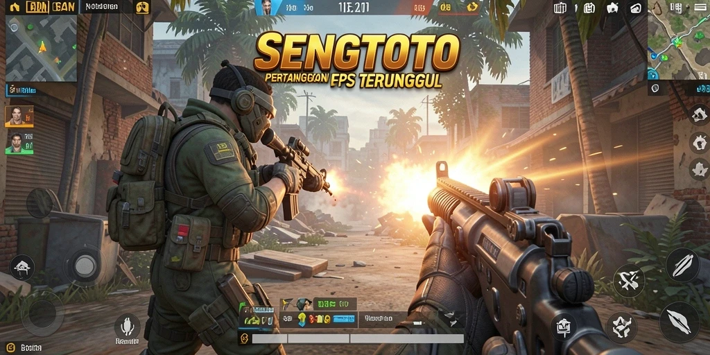 Screenshot menunjukkan aksi gameplay menegangkan di SENGTOTO.