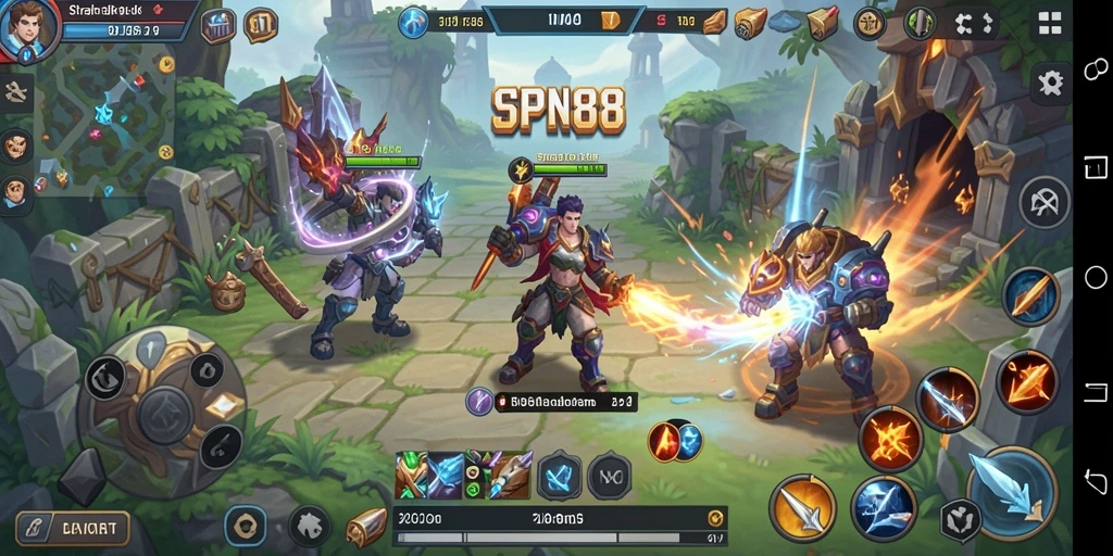 Screenshot gameplay SPN88 yang menampilkan aksi pertempuran yang epik.