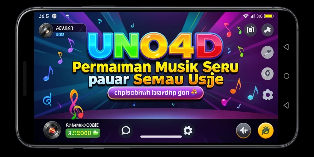 Tampilan menarik dari gameplay seru UNO4D dengan musik.
